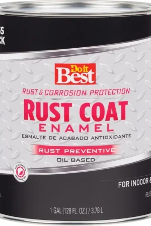 Flash Sale All-Source 203269D Rust Coat Oil-Based Gloss Enamel Black 1 Gal.