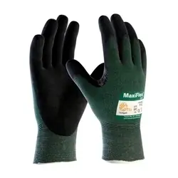 Free Returns Protective Industrial Products 34-8743/XL MaxiFlex Cut Green Eng Yarn Black Nitrile MicroFoam Grip A2/EN3