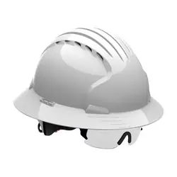 Last Chance Protective Industrial Products 280-EV6161V-10 JSP Evo6161 Full Brim, White, Vented, 6-Pt, Wheel Ratcht, Class C