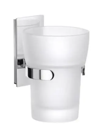 Smedbo ZK343 Tumbler Holder PC Pool with Frosted Glass Fresh Stock