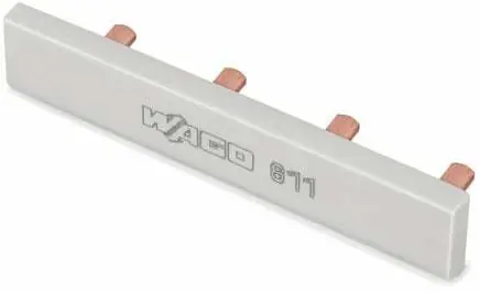 Same Day Shipping WAGO 811-473 Insulated Push-in Type Comb-Style Jumper Bar - 3-Way - 3 Poles - Rated Current 63A