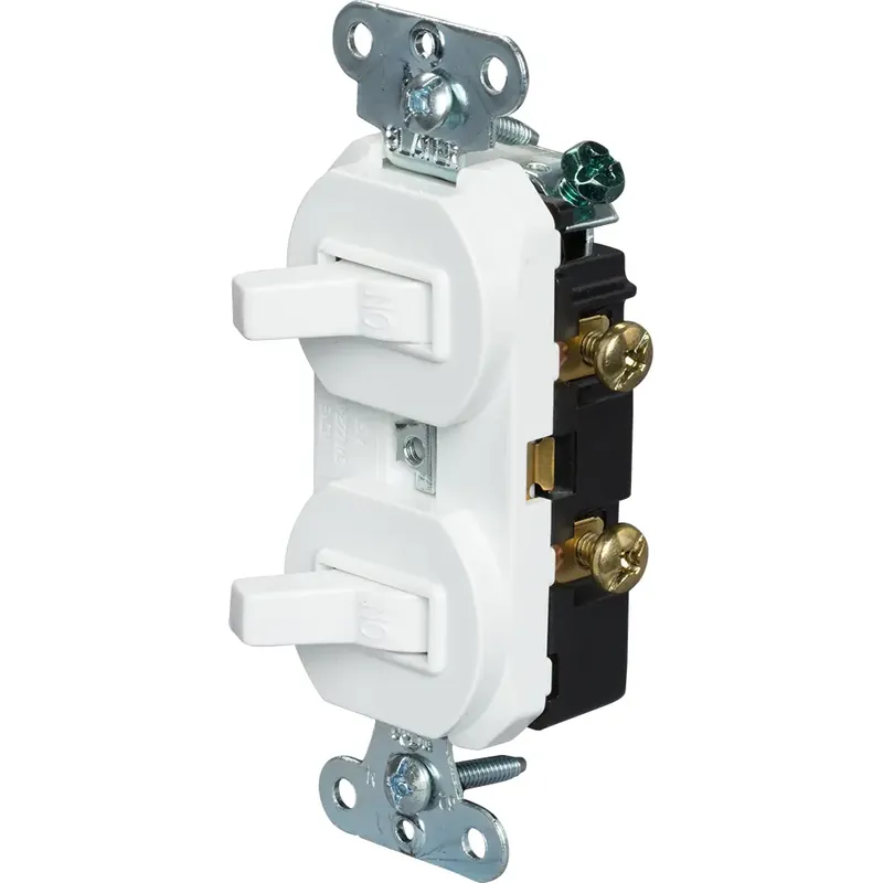 Pass & Seymour 690WG 1-Pole Combination Stack Toggle Switches Device 277 VAC 15 Amp White Deal