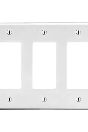 BRYANT PJ263W 3-Gang Decorator Mid-Size Wallplate, White Special Offer