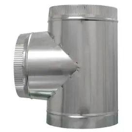 Trusted Brand Cody Company 825666 Duct Tee 6 in Crimped Connection Galvanized Steel