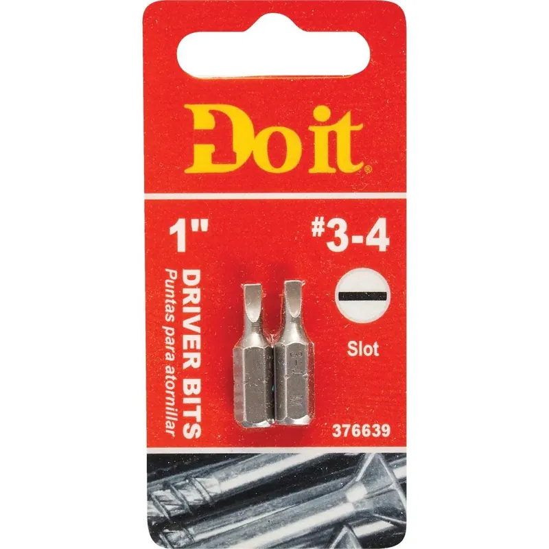 Brand New All-Source 306192DB #3-4 Slotted 1 In. Insert Screwdriver Bit (2-Pack)