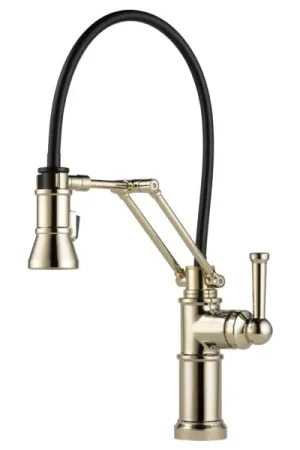 Markdown Delta Faucet 63225LF-PN Brizo Artesso: Single Handle Articulating Kitchen Faucet